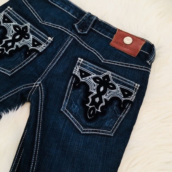 Antik Denim Denim - Antik Denim Flare Embroidered Jeans
